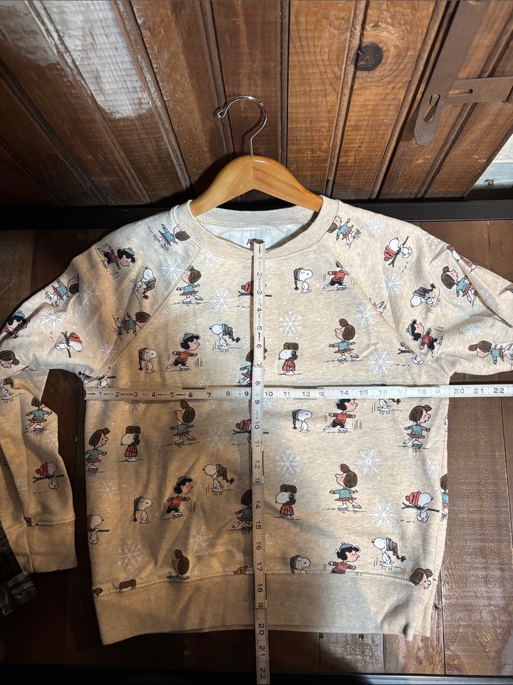 Beige Peanuts Print Crewneck Top - Picture 5 of 5